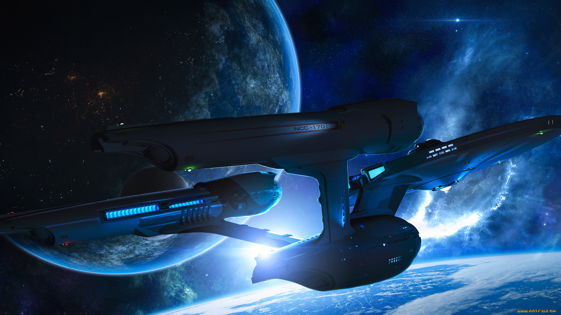 фэнтези, космические, корабли, звездолеты, станции, планета, звезды, космос