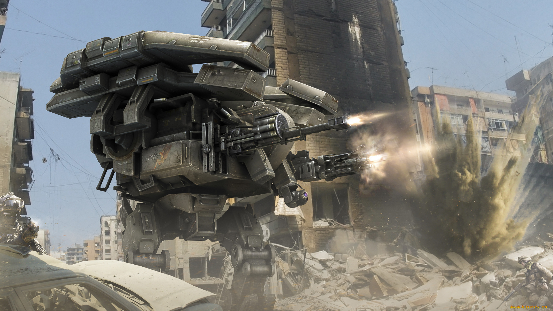 фэнтези, роботы, киборги, механизмы, стрельба, взрыв