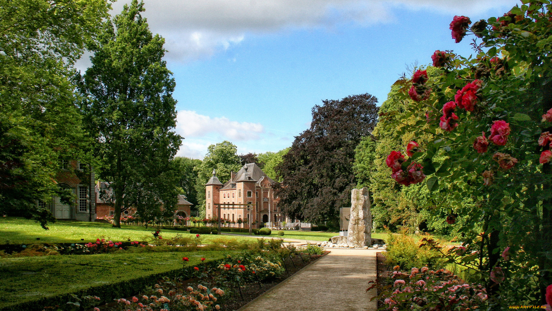 coloma, rose, garden, , , бельгия, природа, парк, розы, сад, бельгия, garden, дорожки, кусты