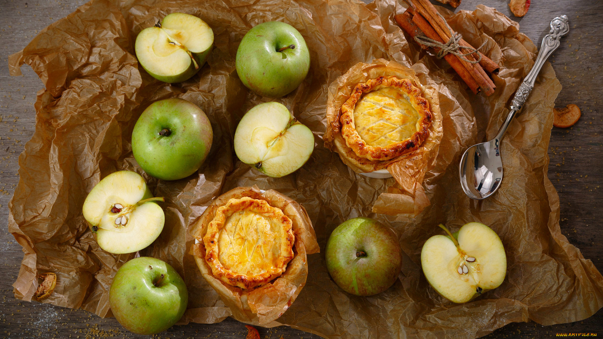еда, пироги, яблоки, корица