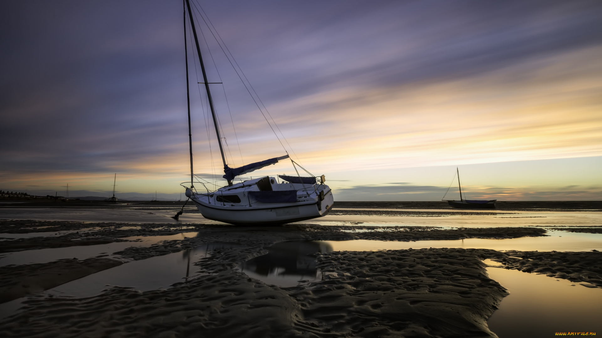корабли, Яхты, судно, отлив, океан