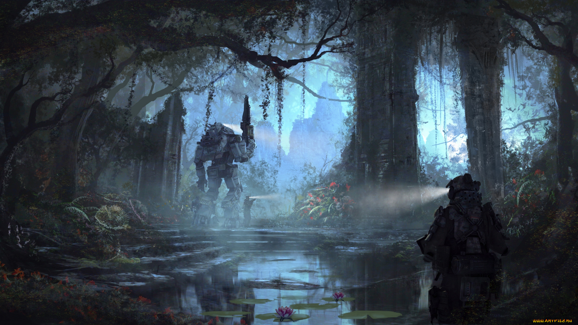 видео, игры, titanfall, игра, онлайн, шутер, экшен, роботы, арт