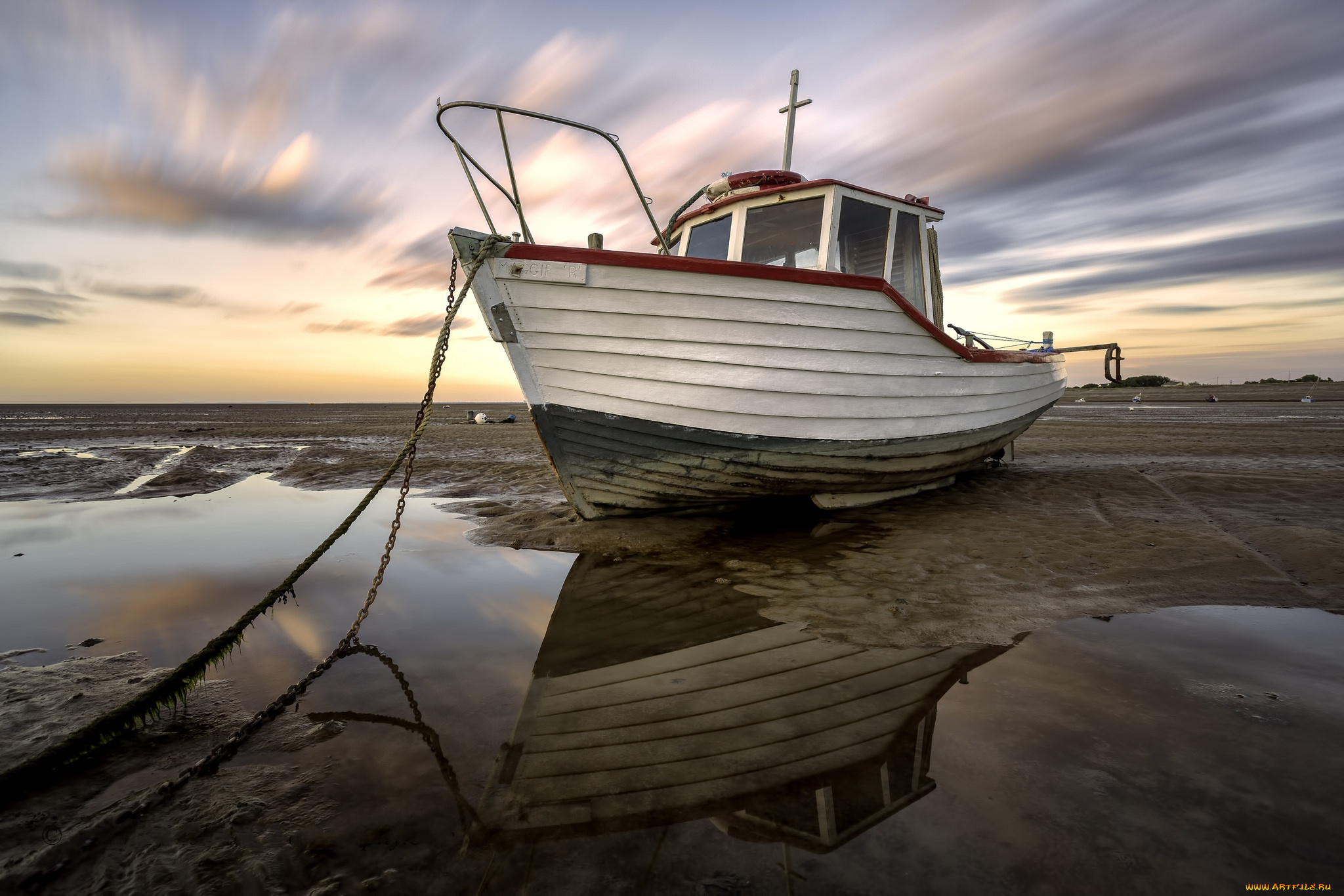 корабли, баркасы, , , буксиры, судно, отлив, океан