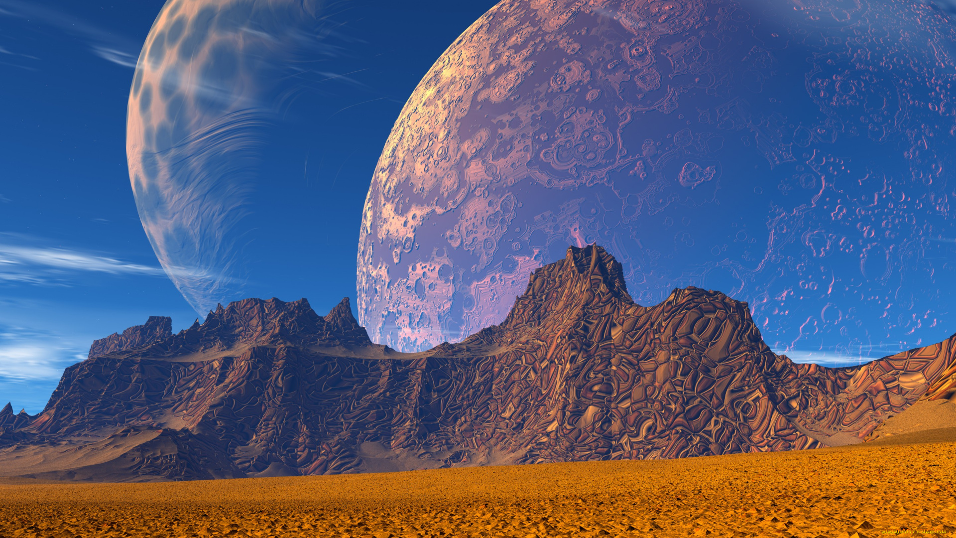 3д, графика, атмосфера, настроение, , atmosphere, , , mood, , космос, планета, горы, фантастика