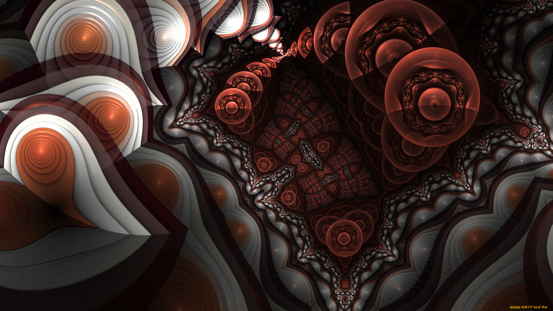 3д, графика, фракталы, , fractal, цвета, фон, узор