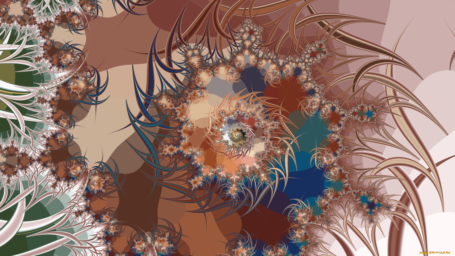 3д, графика, фракталы, , fractal, фон, цвета, узор