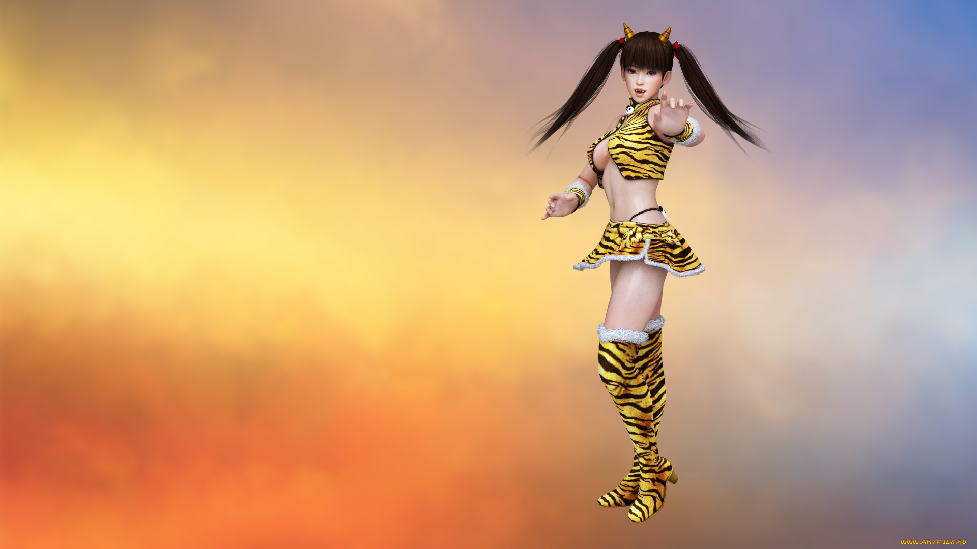 3д, графика, существа, , creatures, девушка, фон, взгляд