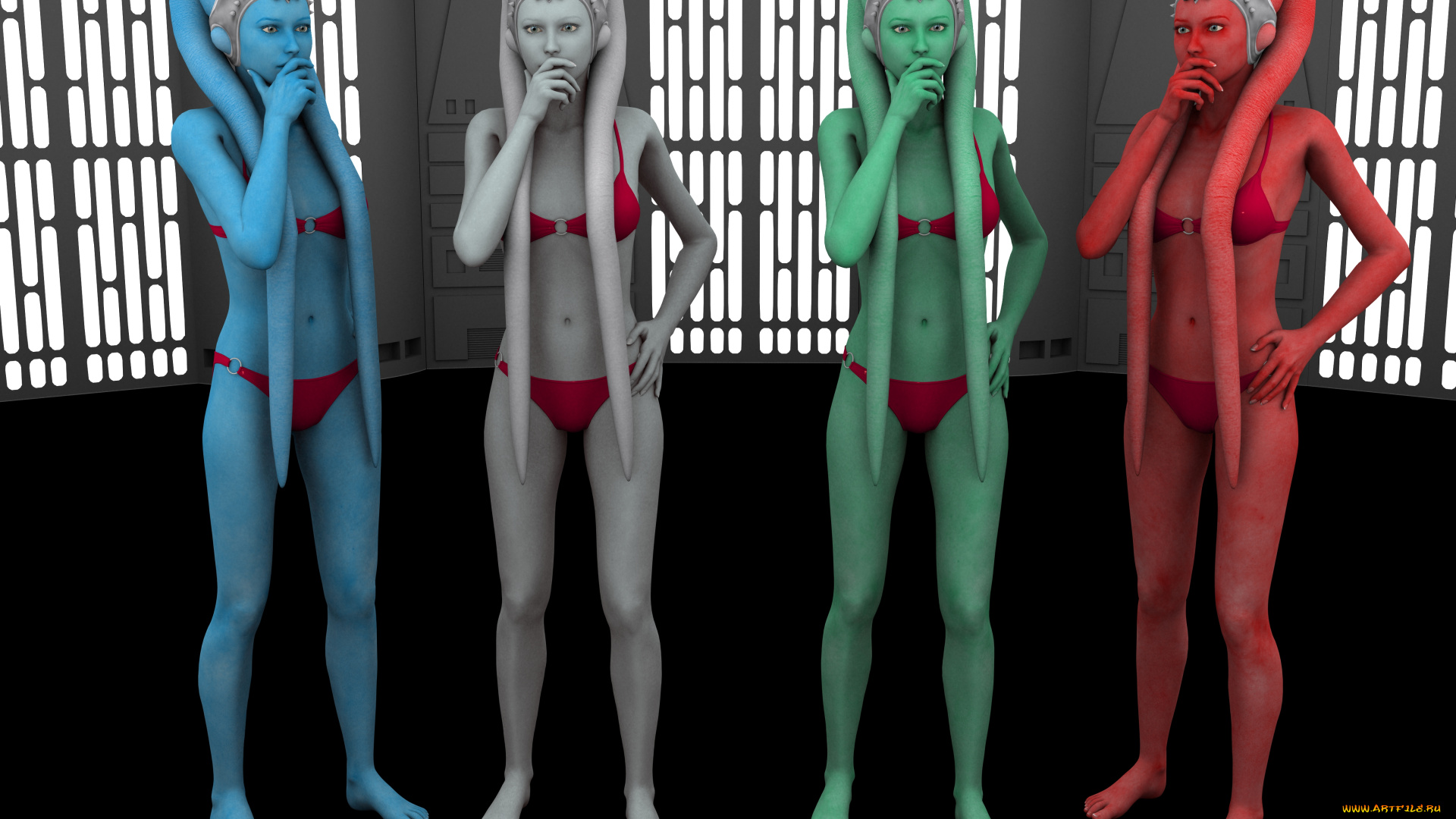 3д, графика, существа, , creatures, фон, халки, взгляд