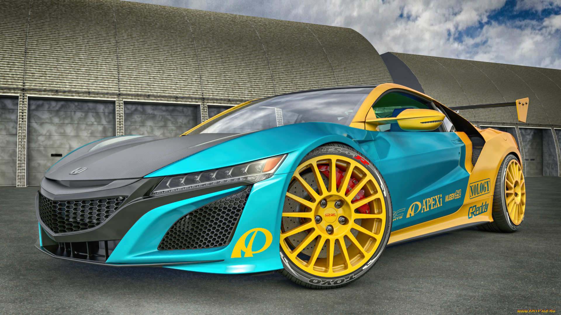 автомобили, 3д, фон, автомобиль