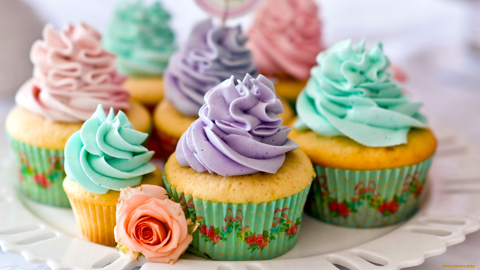 еда, пирожные, , кексы, , печенье, роза, кексы