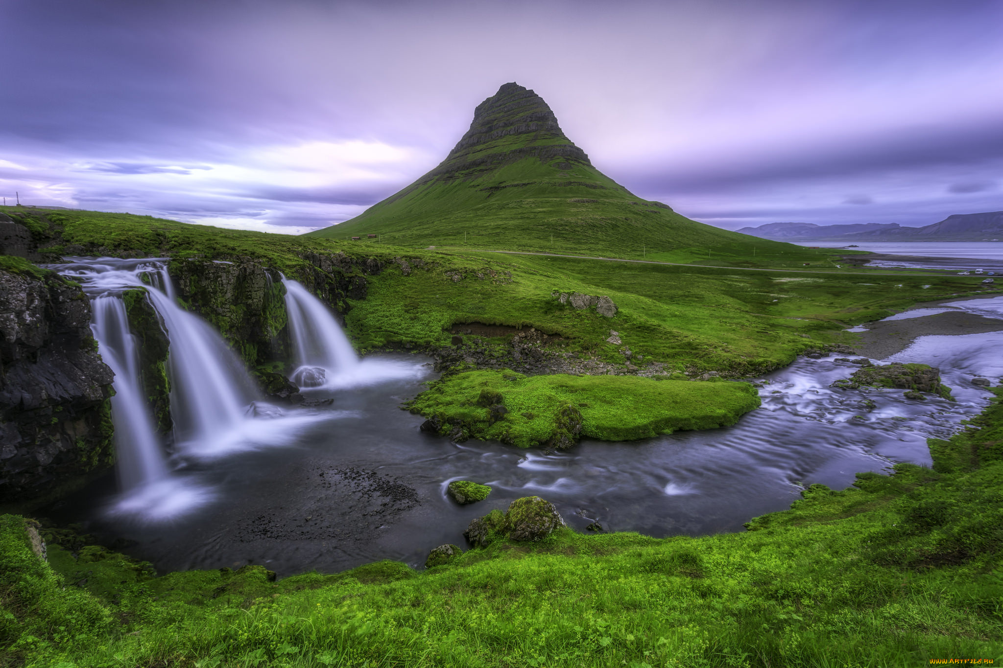 природа, водопады, плато, река, водопад