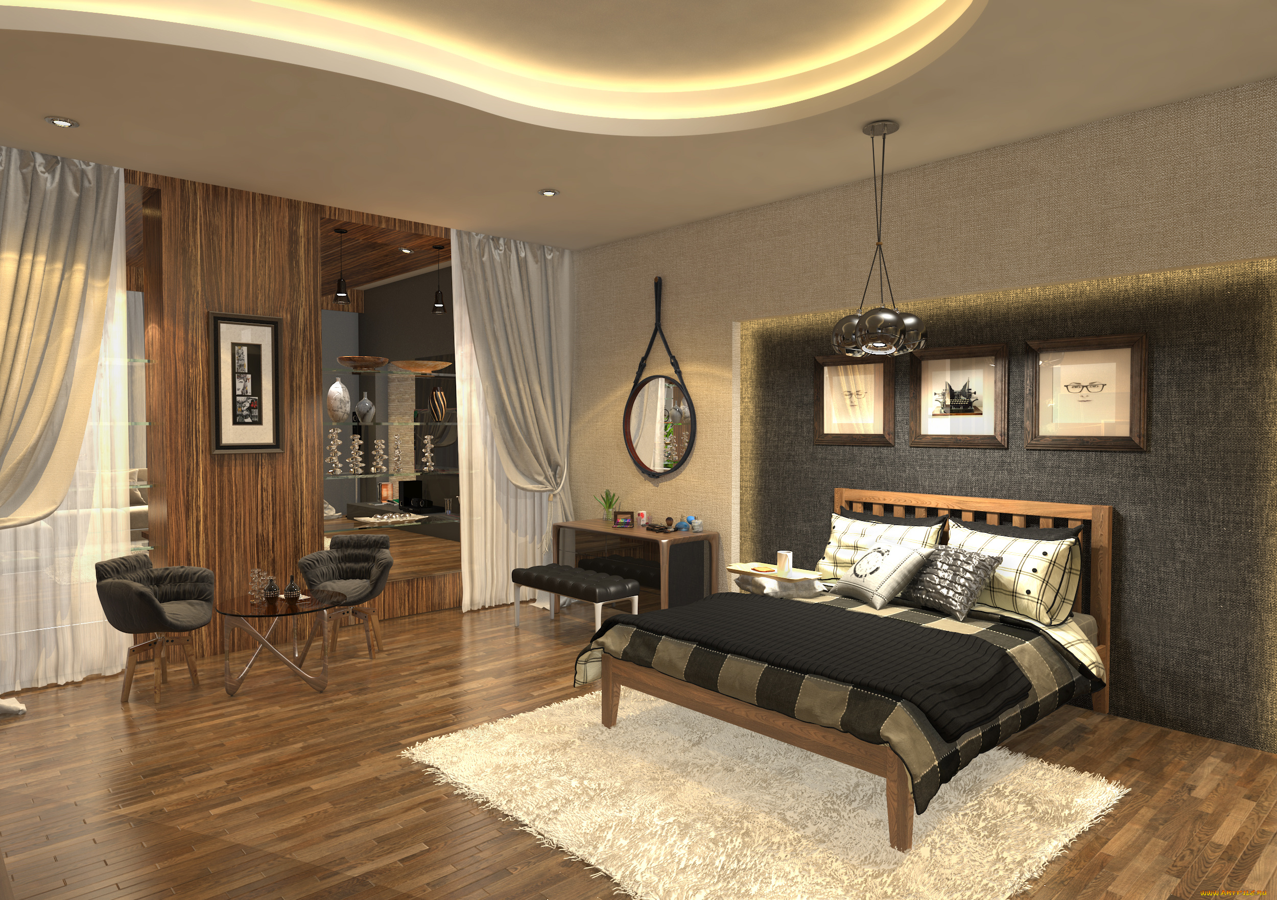 3д, графика, реализм, , realism, картины, подушки, кровать