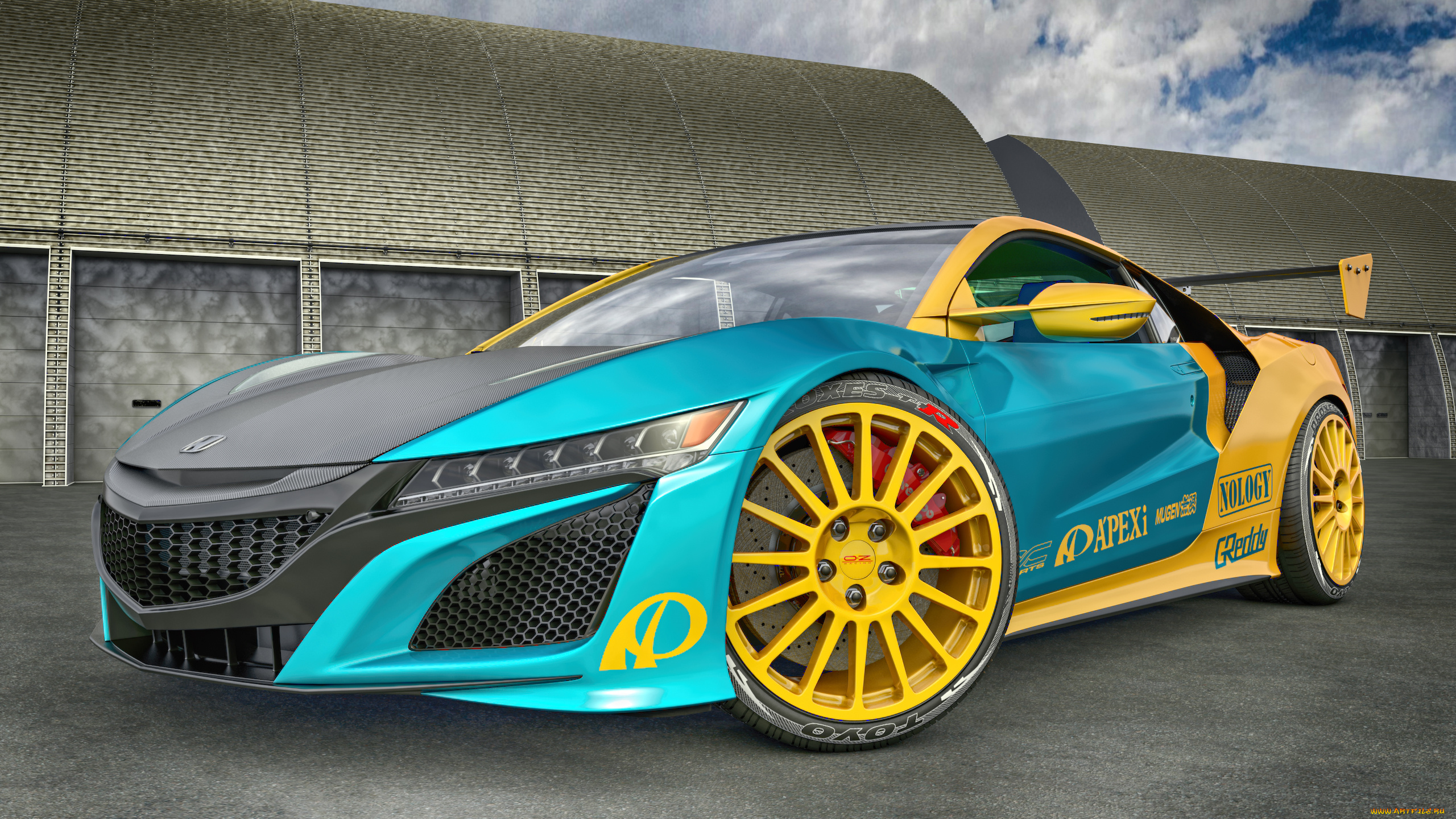 автомобили, 3д, фон, автомобиль