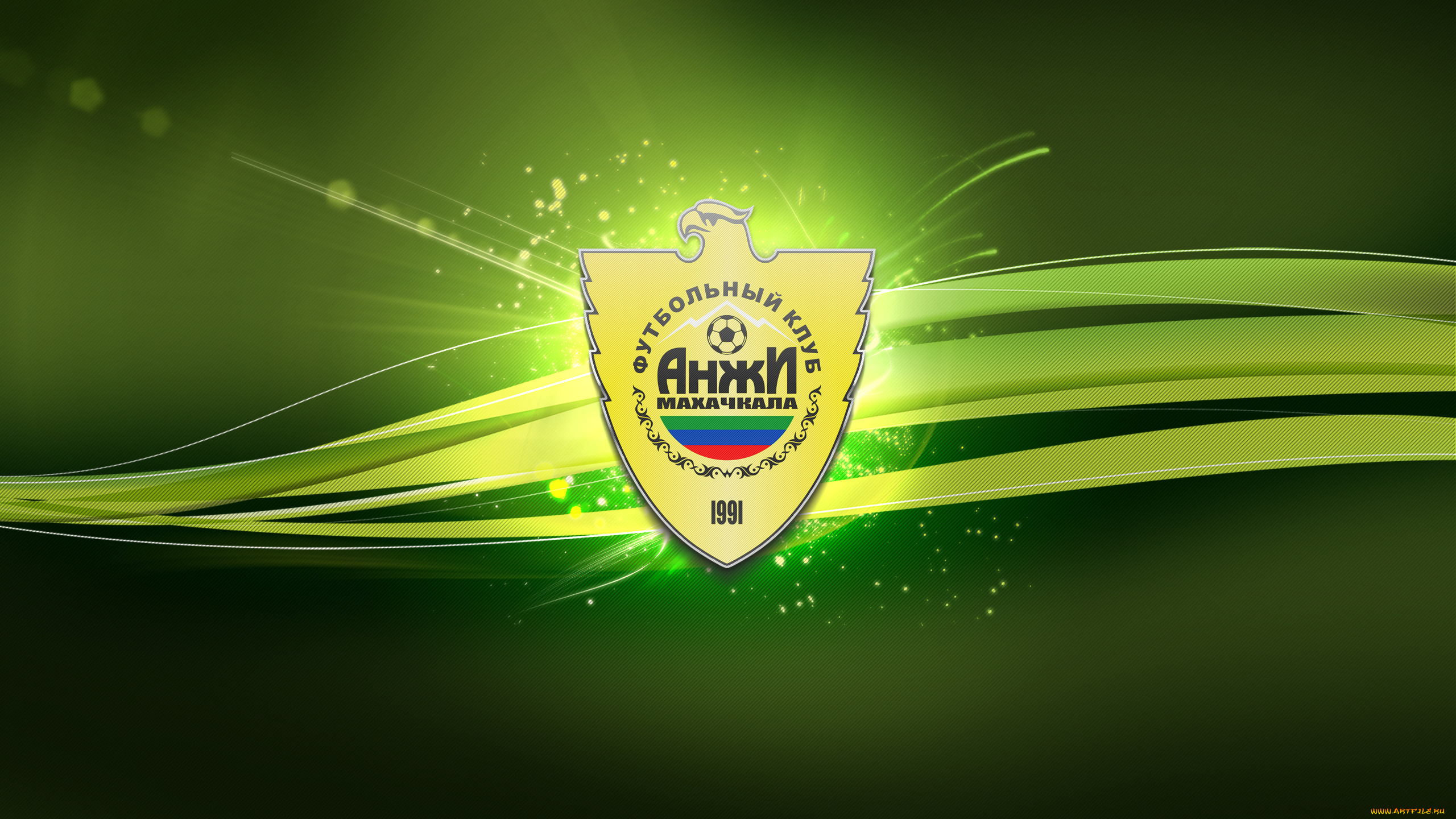 спорт, эмблемы, клубов, анжи, футбольный, клуб, дагестан, эмблема, 1991, махачкала, абстракции, фон, зеленый