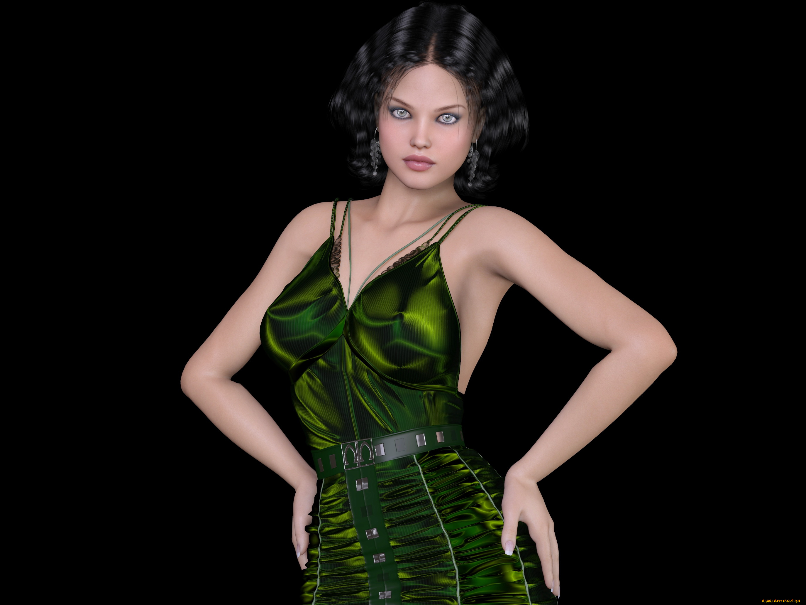 3д, графика, люди, , people, девушка, взгляд, фон