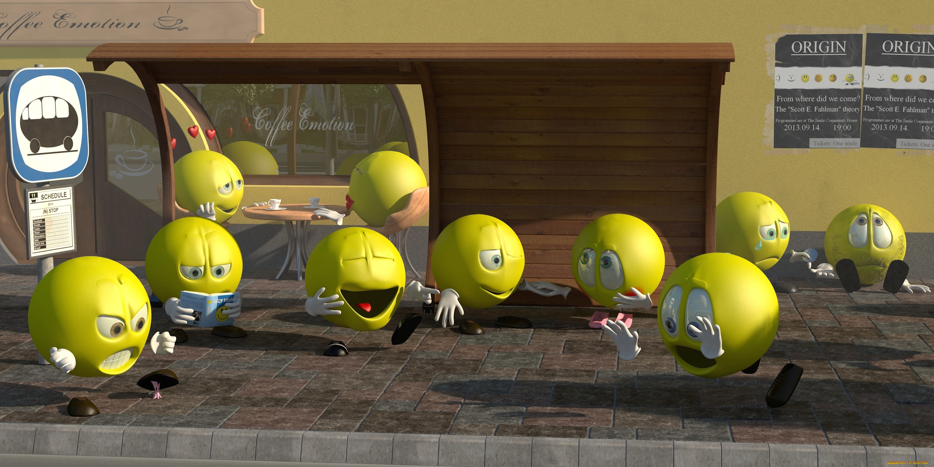 3д, графика, другое, , other, смайлики