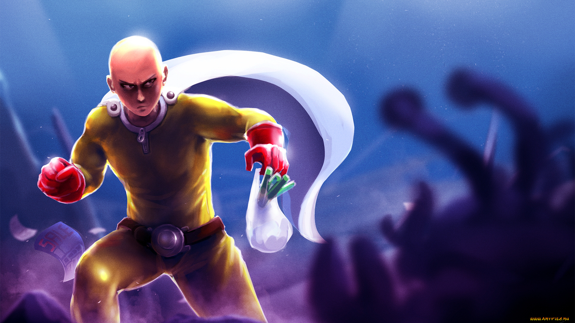 аниме, one, punch, man, ванпачмен