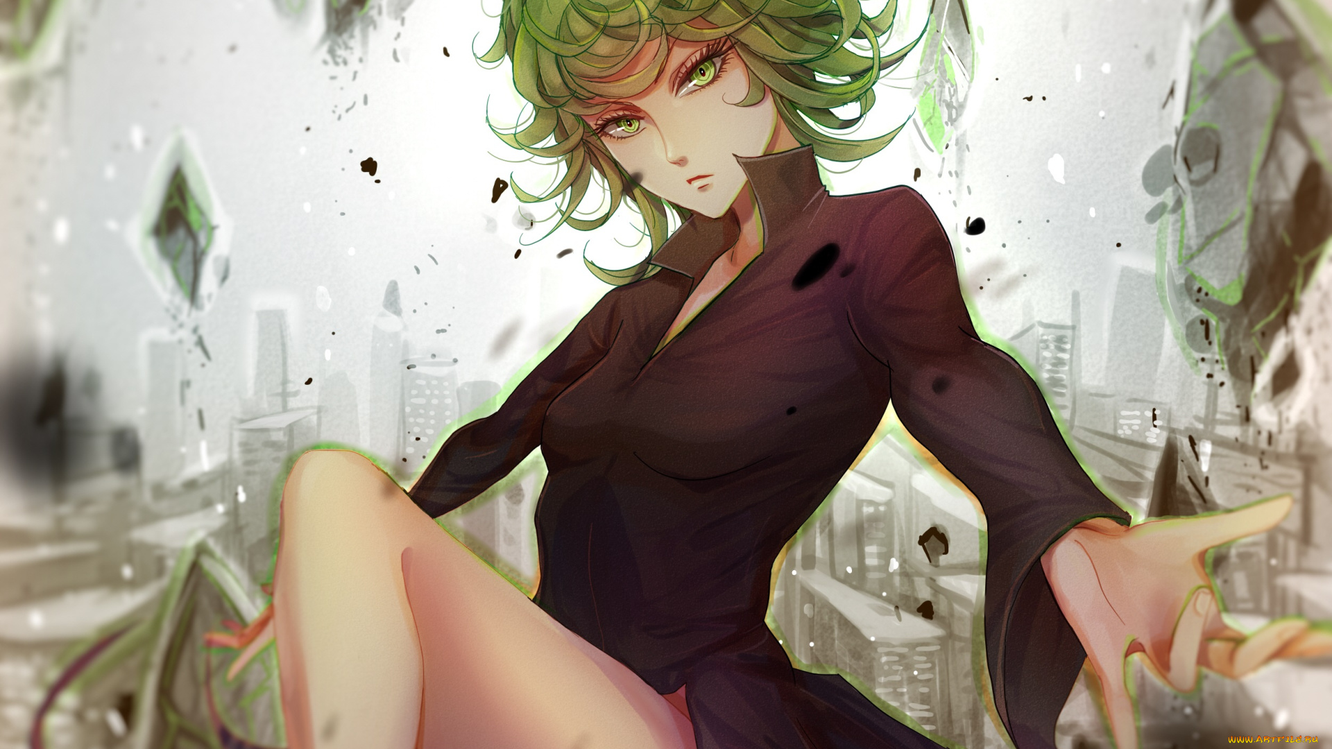 аниме, one, punch, man, ванпачмен, tatsumaki