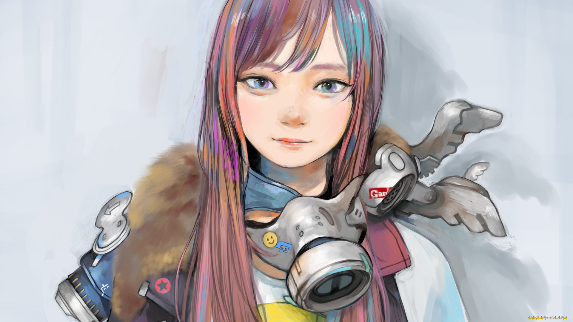 аниме, оружие, , техника, , технологии, девушка