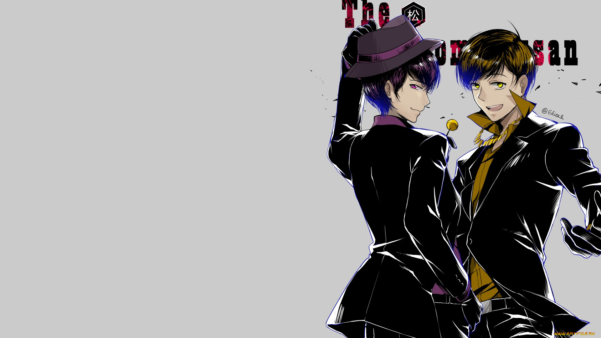 аниме, osomatsu-san, парни