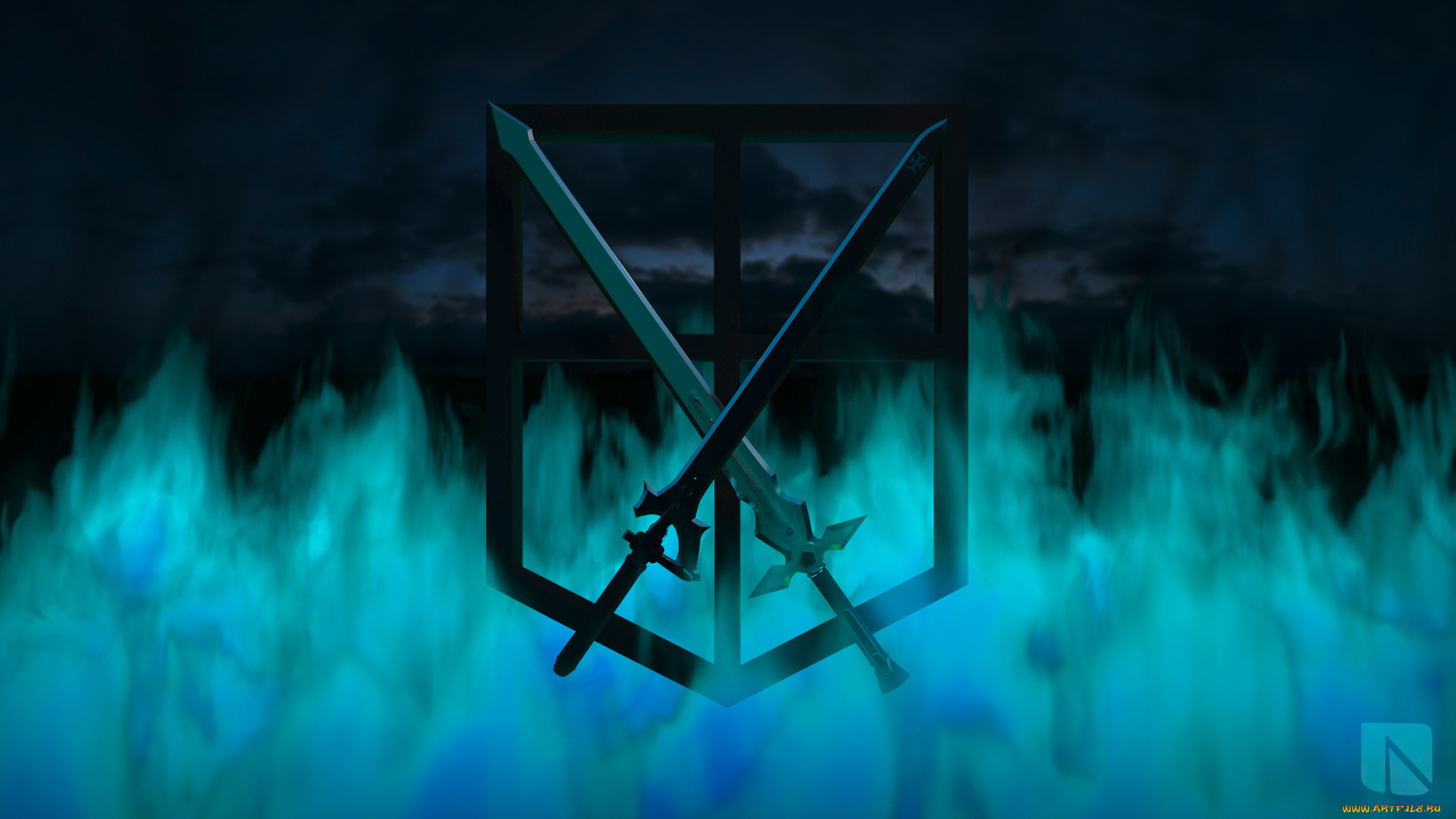 аниме, shingeki, no, kyojin, атака, титанов