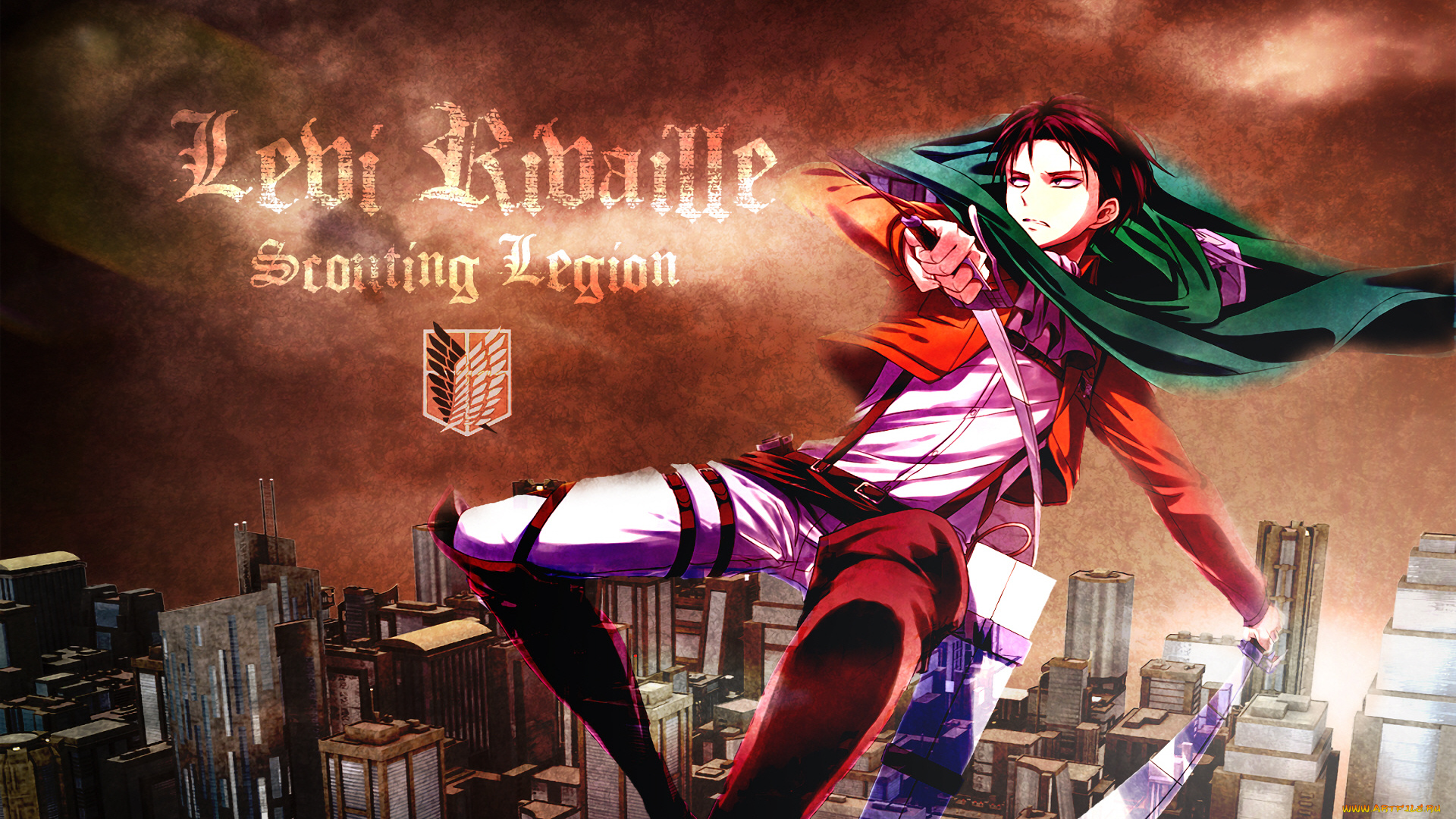 аниме, shingeki, no, kyojin, атака, титанов