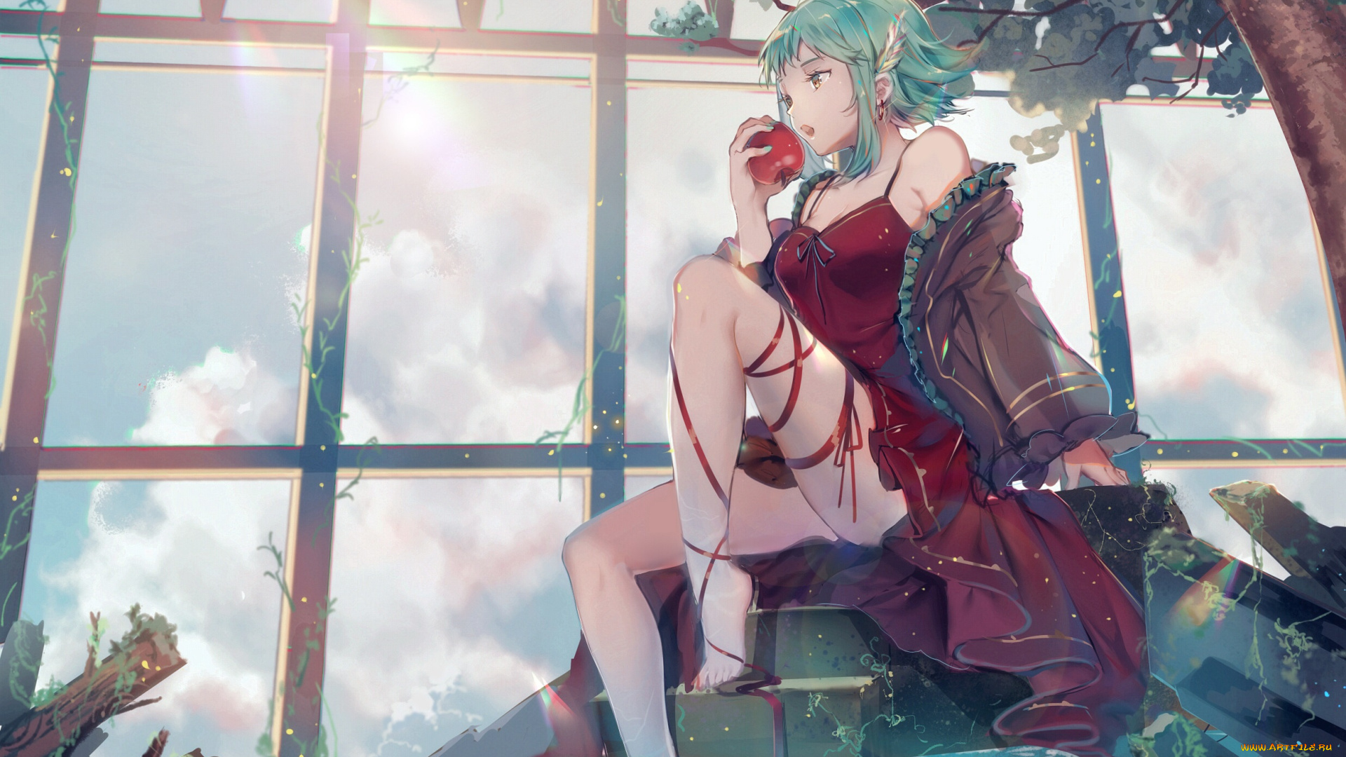 аниме, vocaloid, девушка