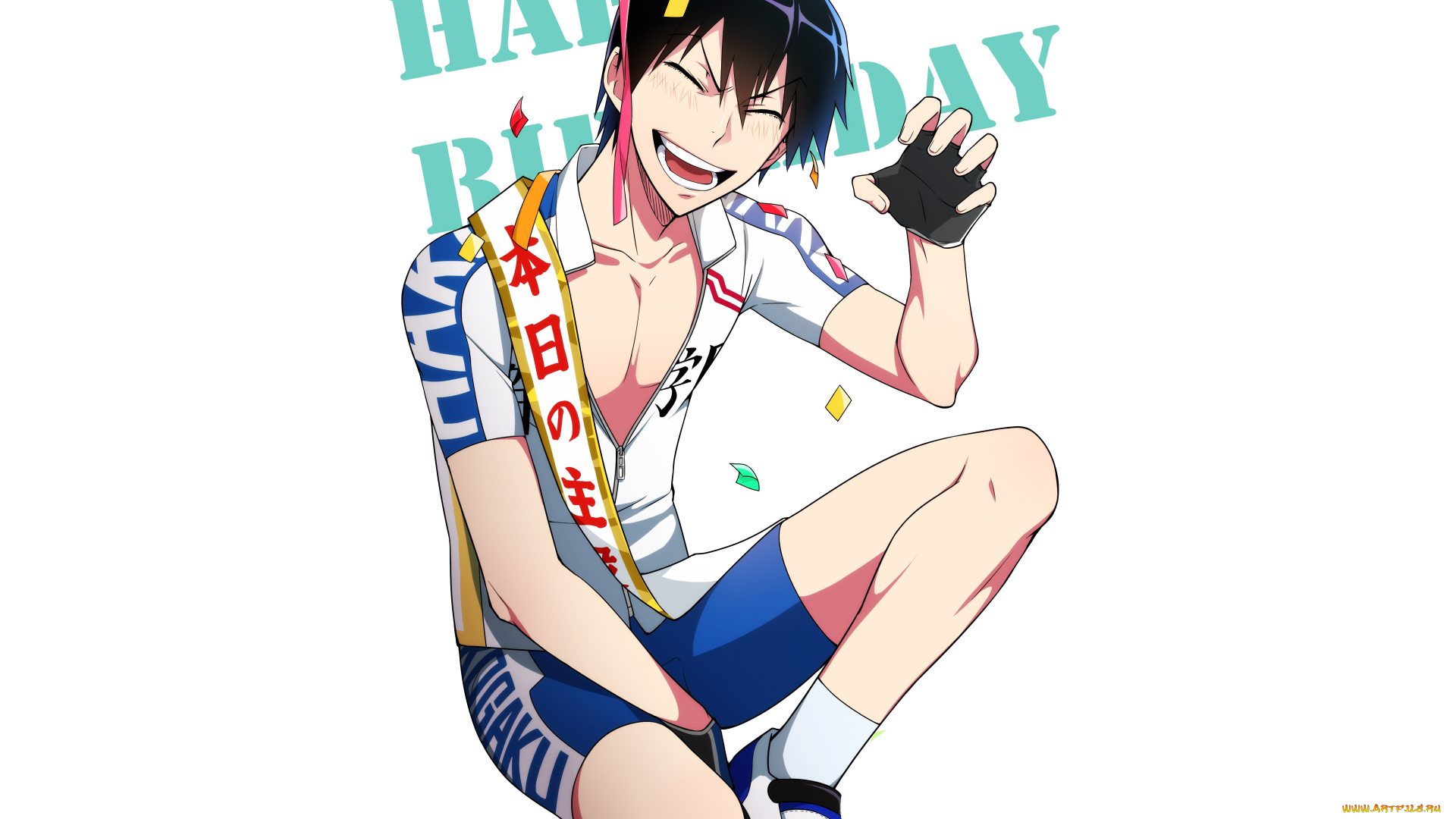 аниме, yowamushi, pedal, парень