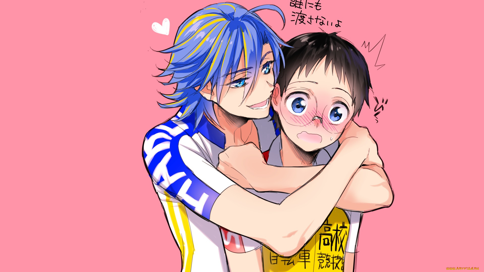 аниме, yowamushi, pedal, парни