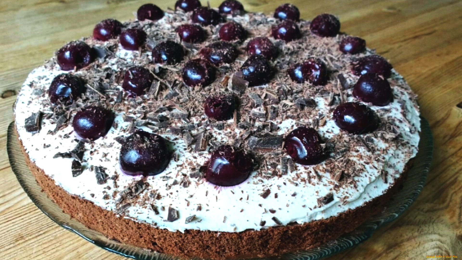 еда, пироги, вишня