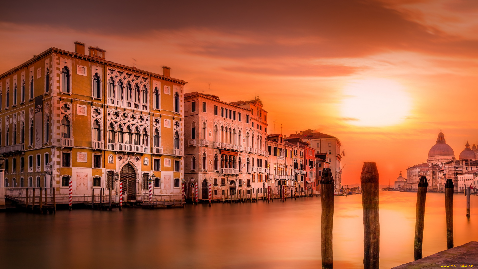 италия, города, венеция, , канал, водоем, здания