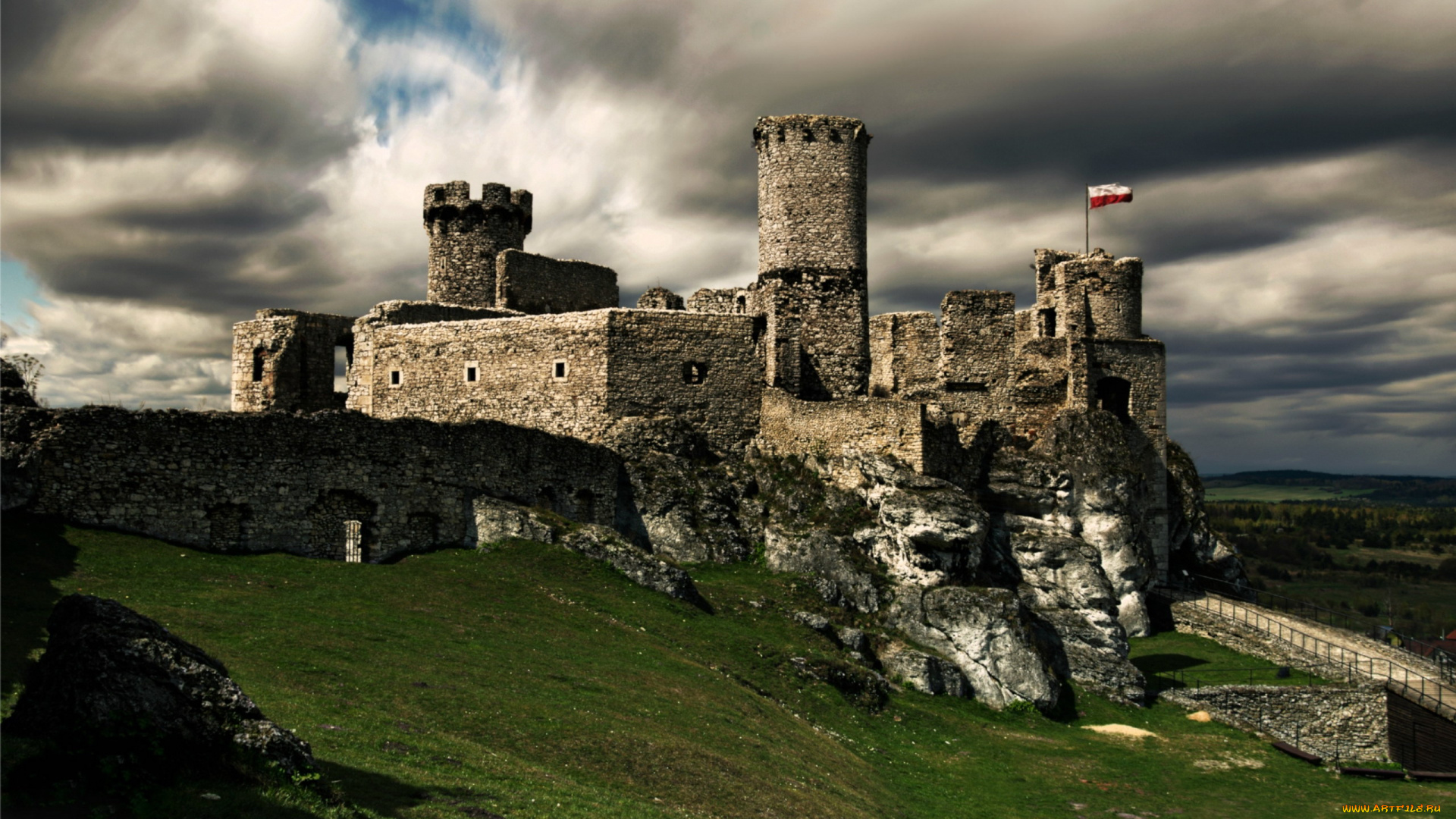ogrodzieniec, castle, , poland, города, замки, польши, poland, ogrodzieniec, castle