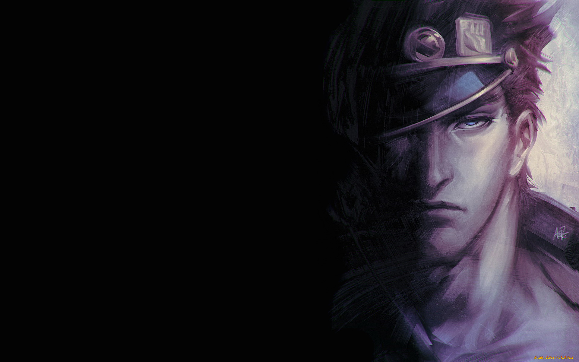 аниме, jojo`s, bizarre, adventure, мужчина, лицо, фуражка