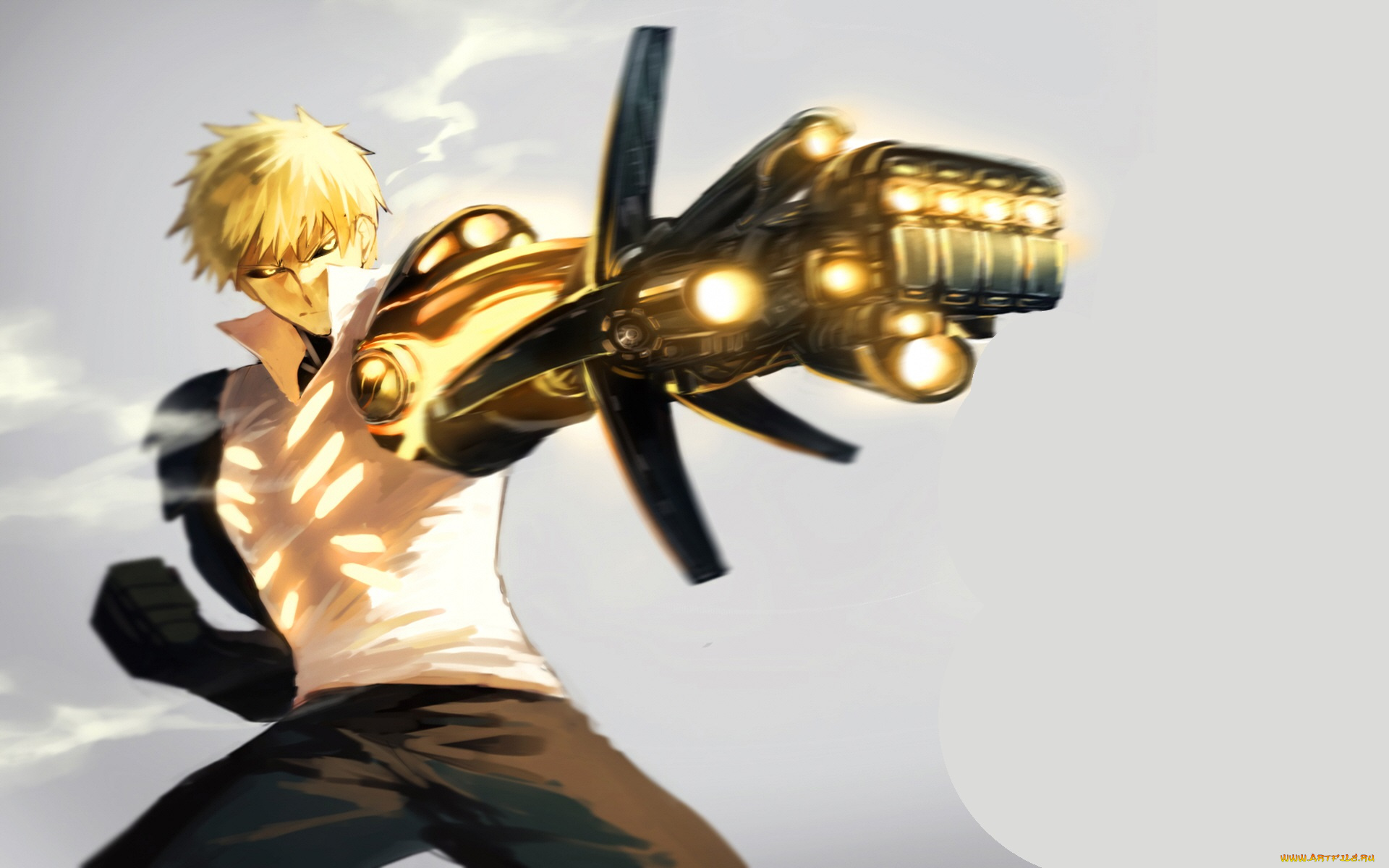 аниме, one, punch, man, генос