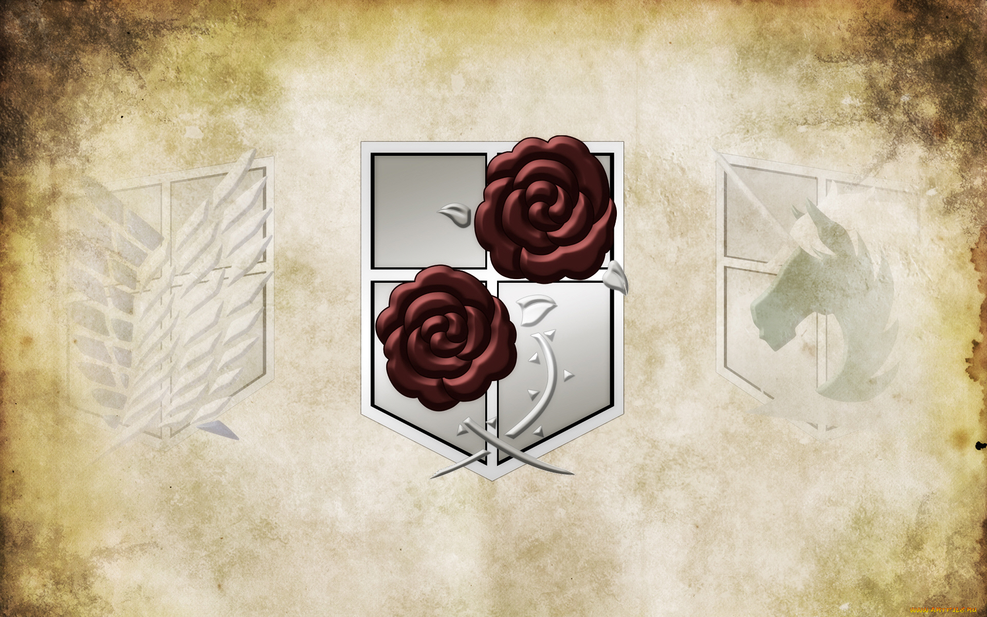 аниме, shingeki, no, kyojin, атака, титанов