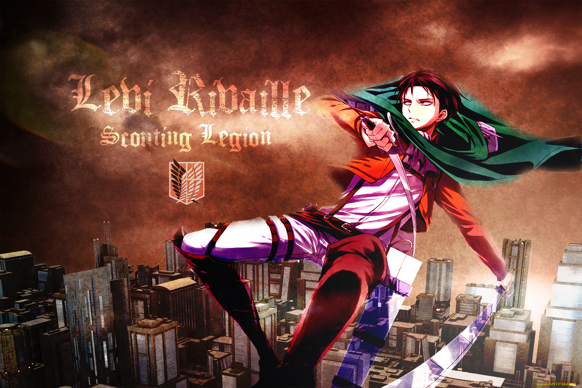 аниме, shingeki, no, kyojin, атака, титанов