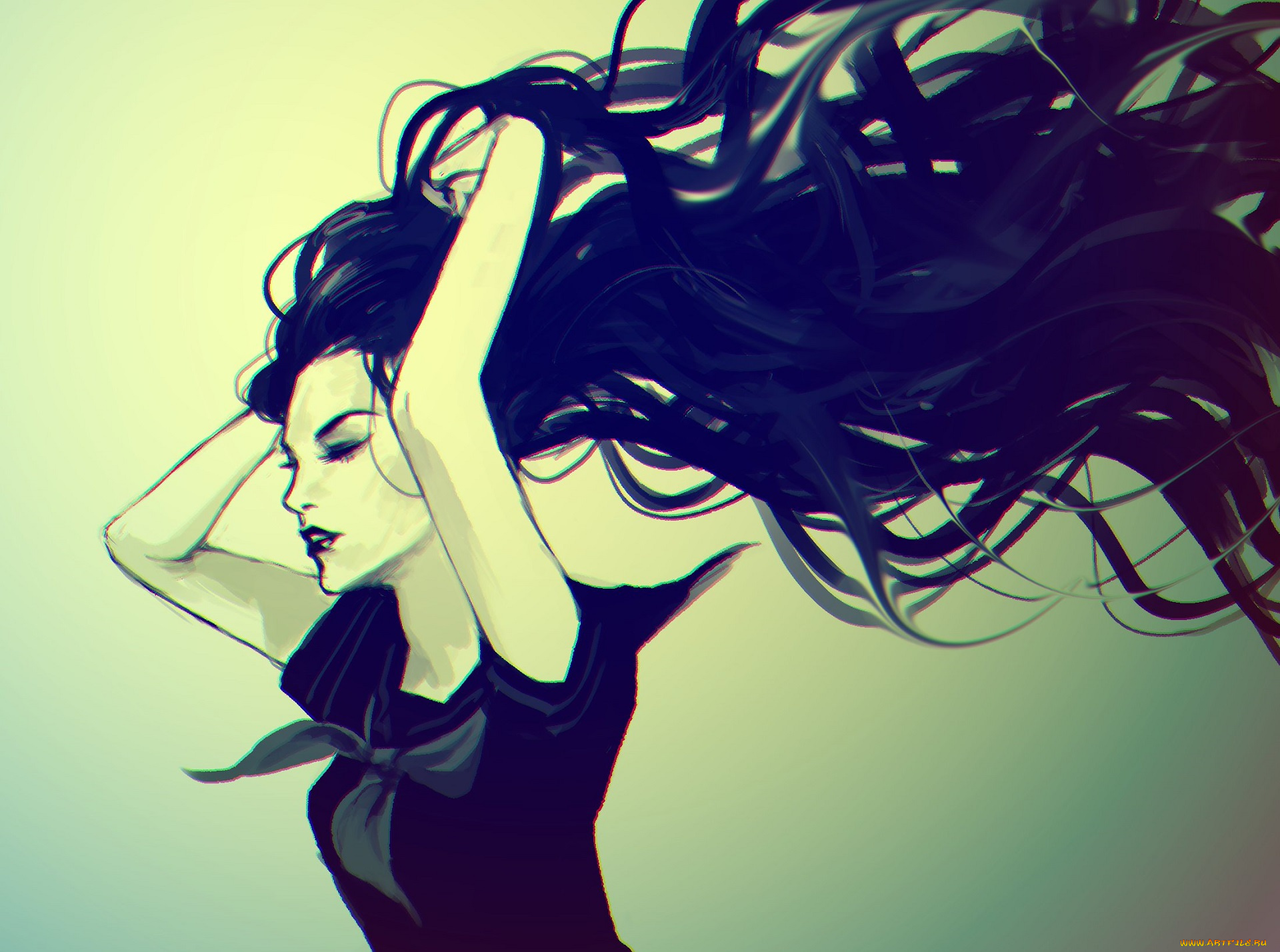 аниме, jojo`s, bizarre, adventure, девушка