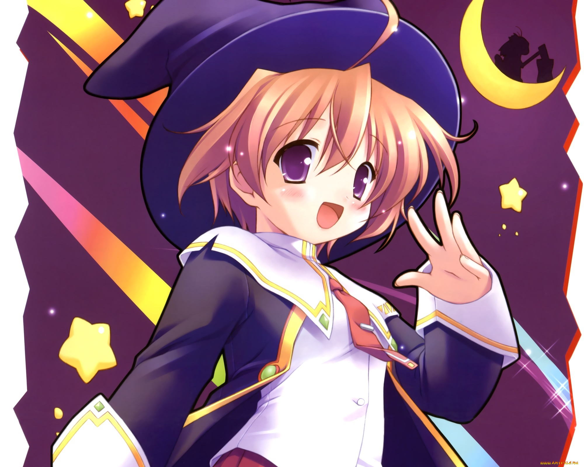 аниме, unknown, , другое, взгляд, девушка, фон