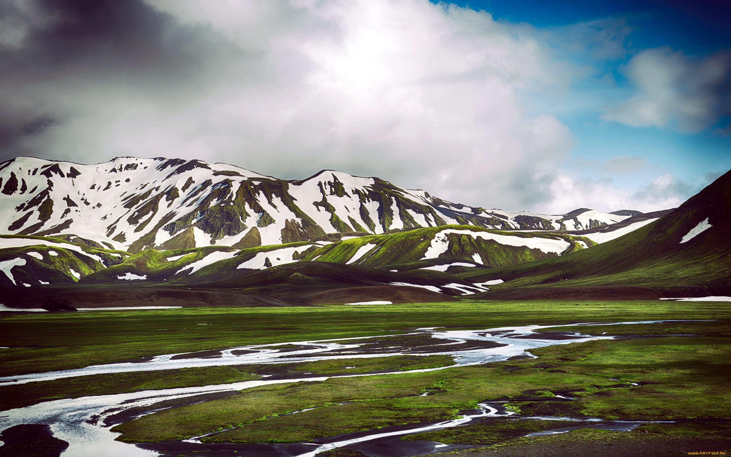 природа, горы, снег