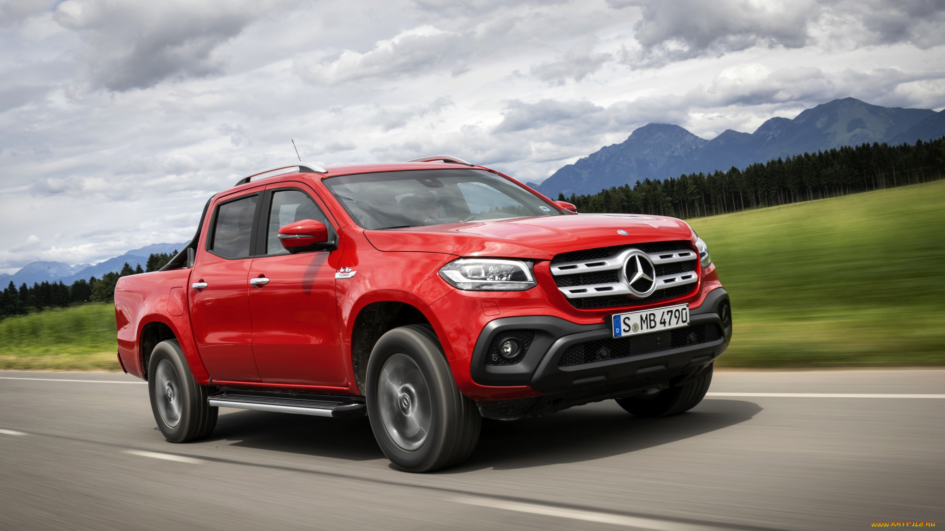 2018, mercedes-benz, x, class, автомобили, mercedes-benz, x-class, 2018, красный, пикап, вид, спереди, внедорожник, мерседес