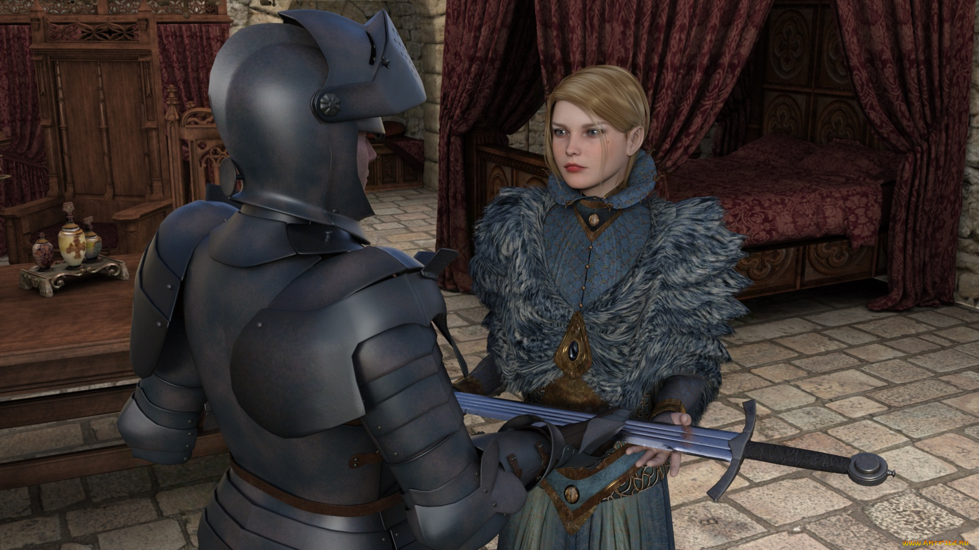 3д, графика, армия, , military, девушка, взгляд, фон