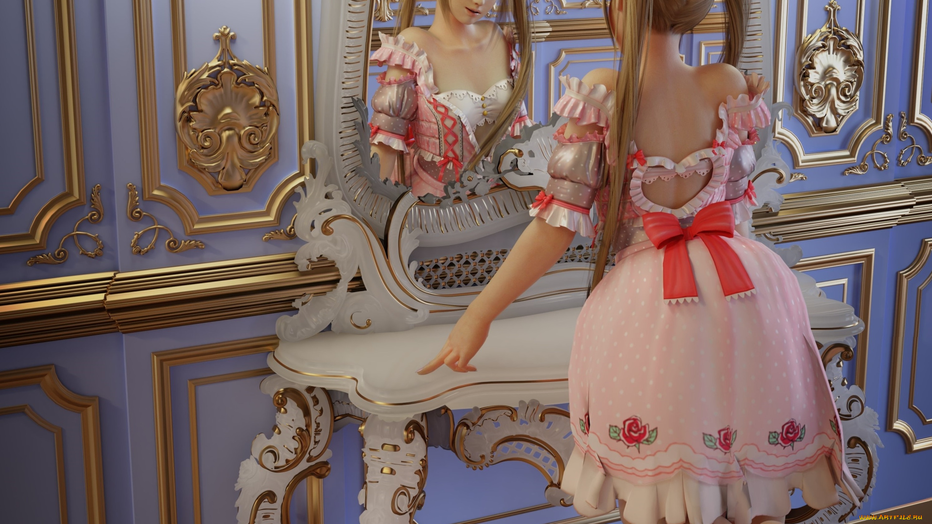 3д, графика, люди, , people, девушка, грудь, фон, взгляд