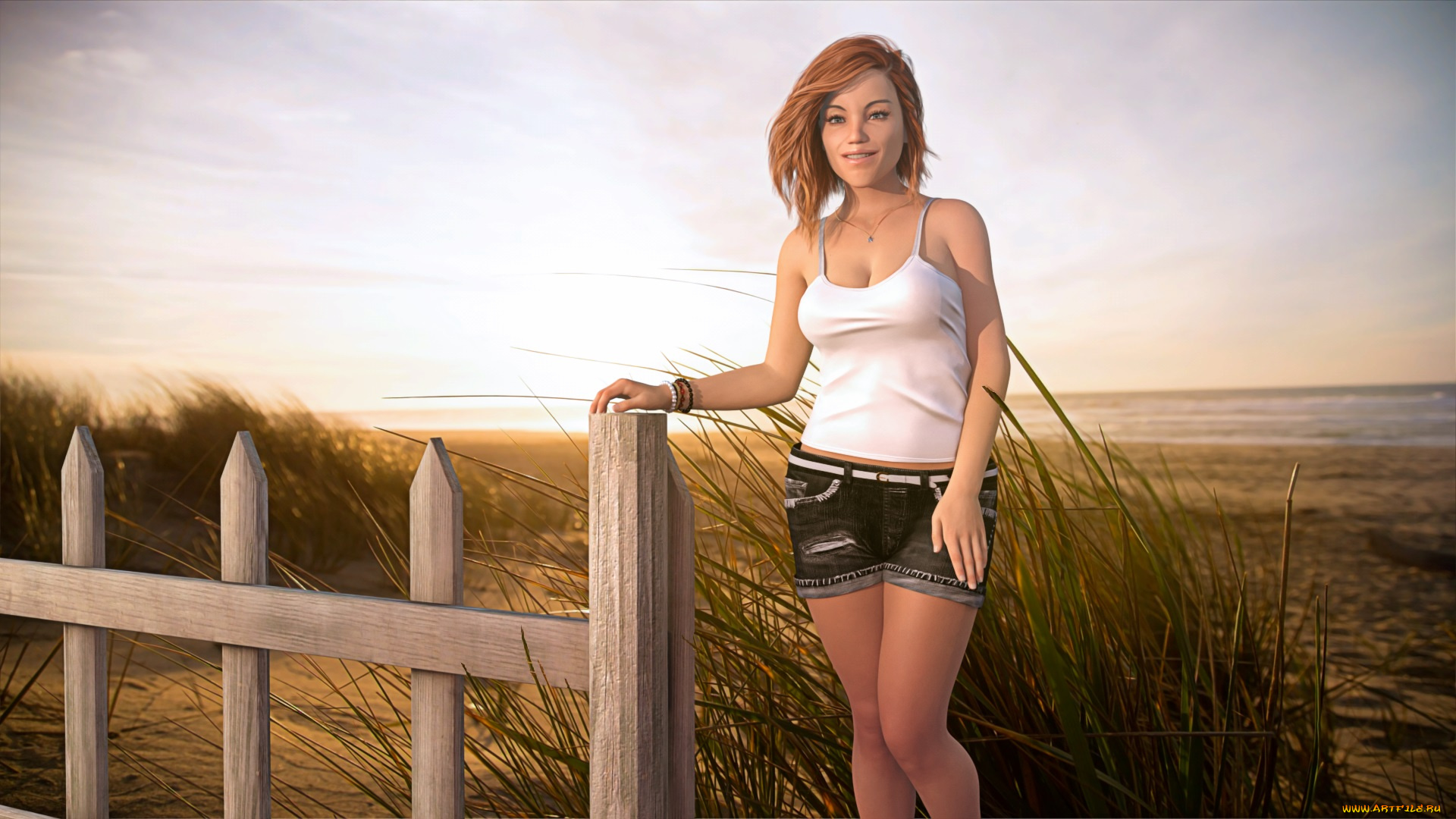 3д, графика, люди, , people, девушка, взгляд, фон