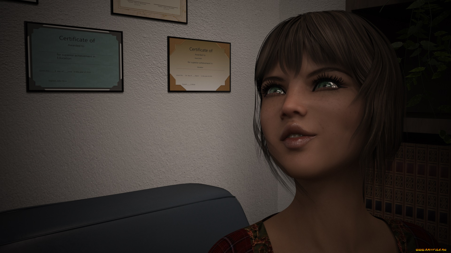 3д, графика, портрет, , portraits, фон, взгляд, девушка