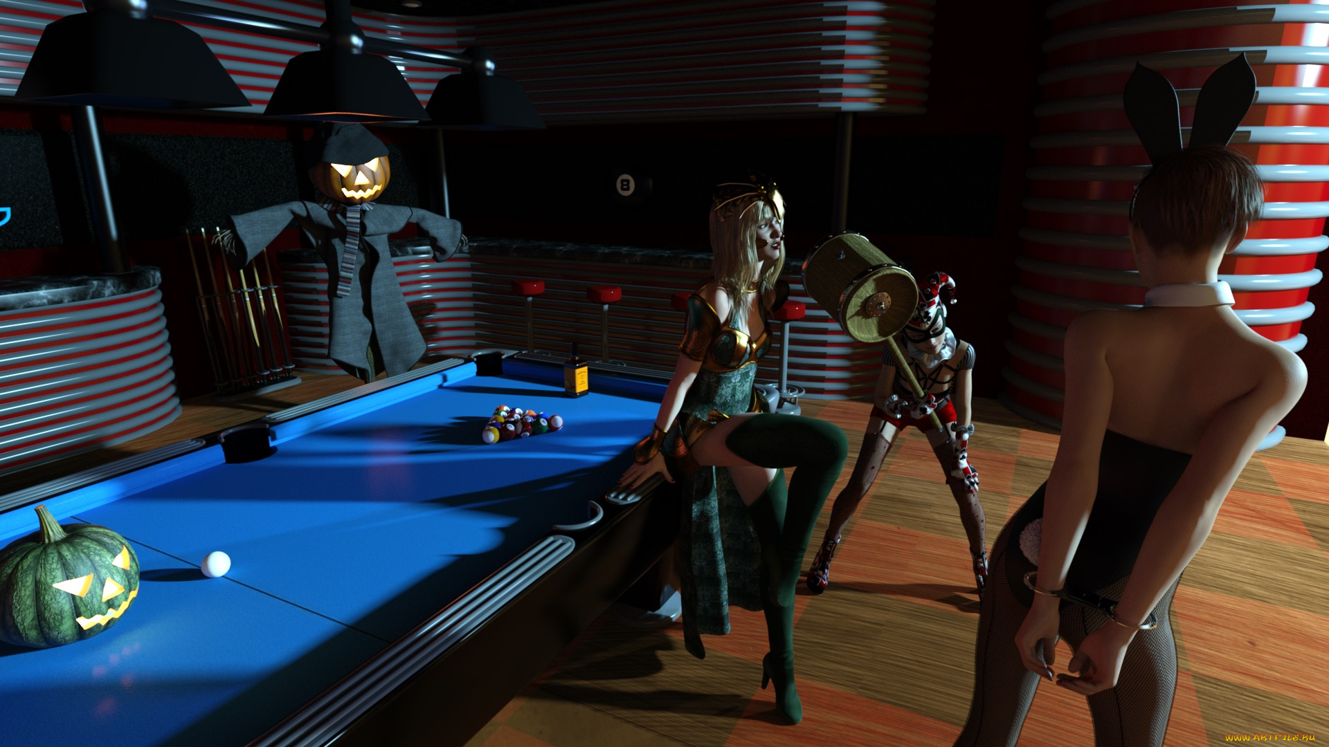 3д, графика, праздники, , holidays, фон, взгляд, девушки