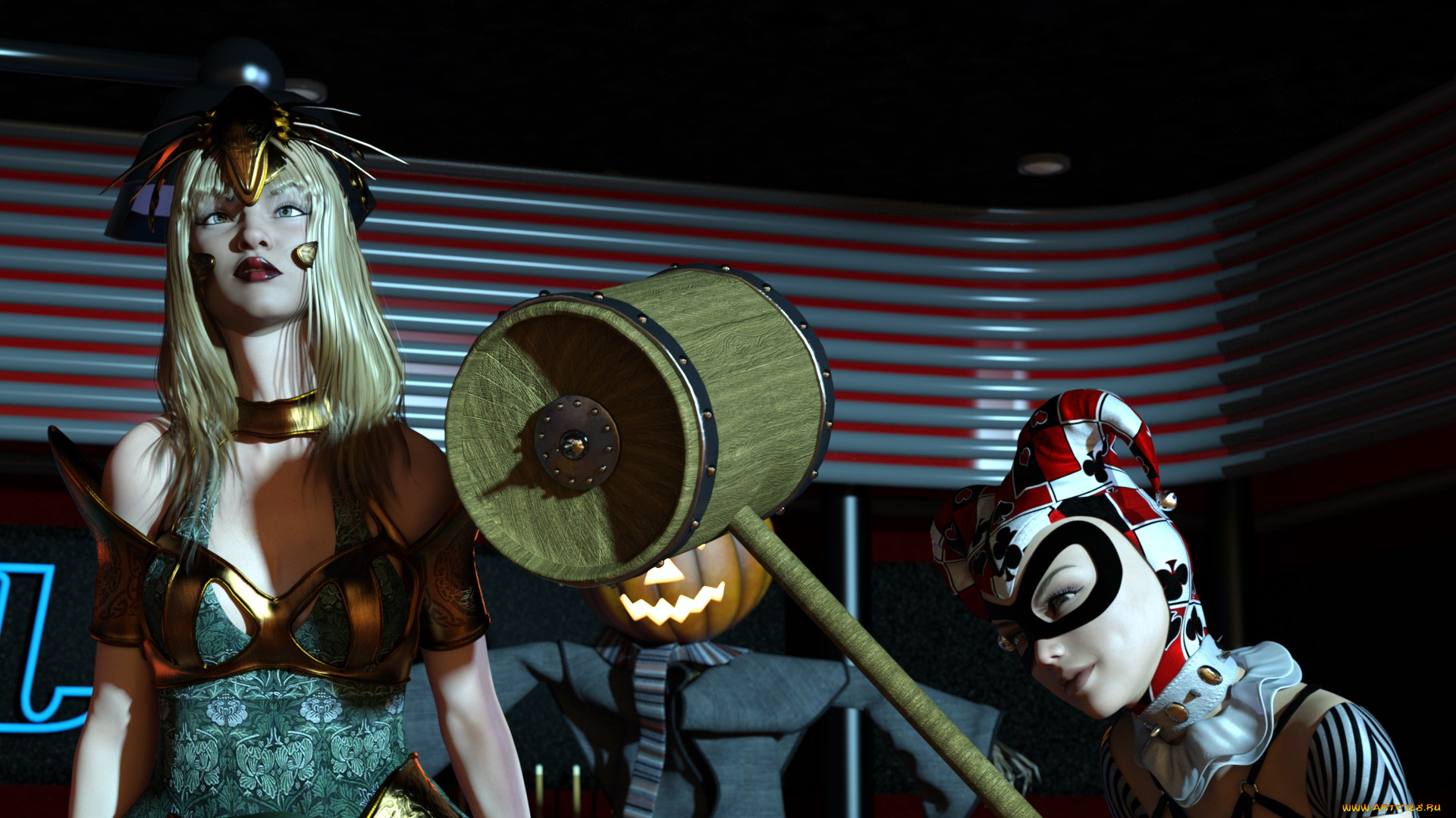 3д, графика, праздники, , holidays, взгляд, фон, девушки