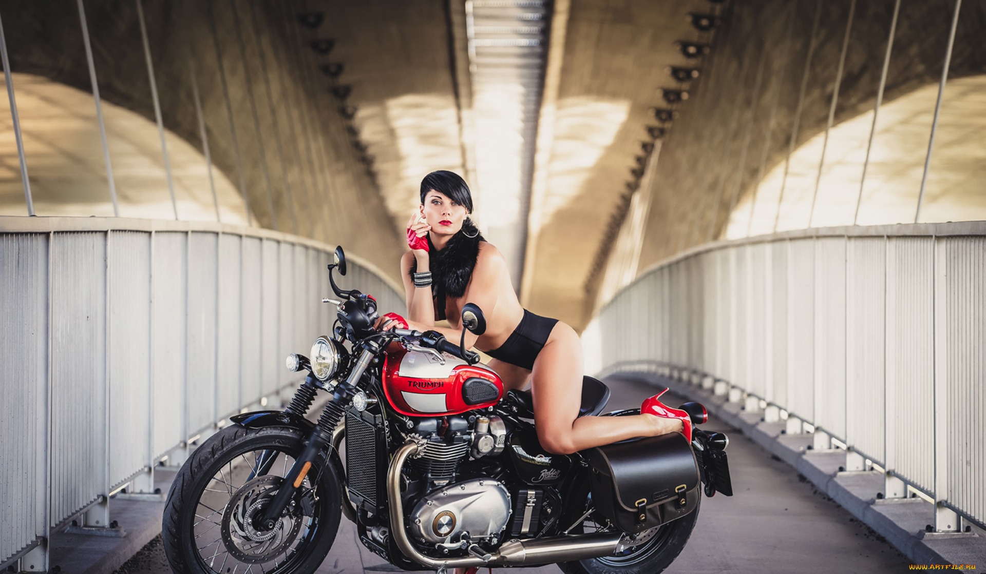 мотоциклы, мото, с, девушкой, девушки