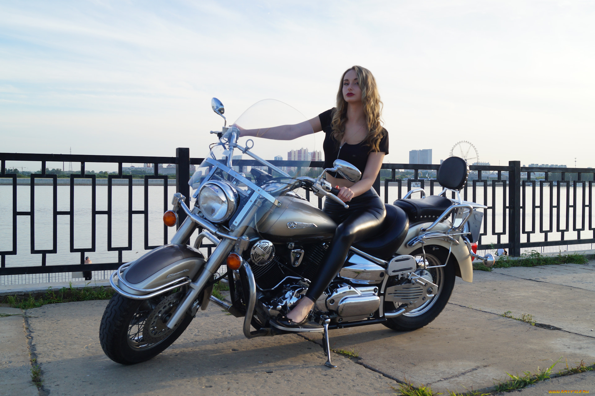 мотоциклы, мото, с, девушкой, девушки