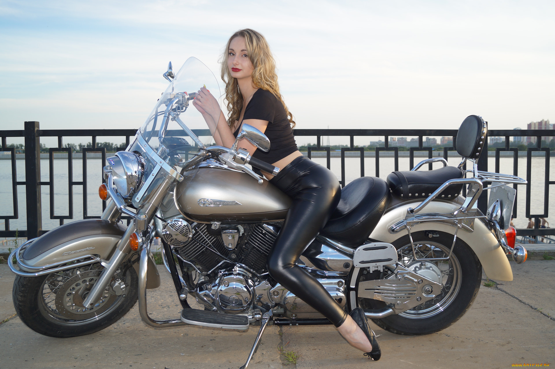 мотоциклы, мото, с, девушкой, девушки