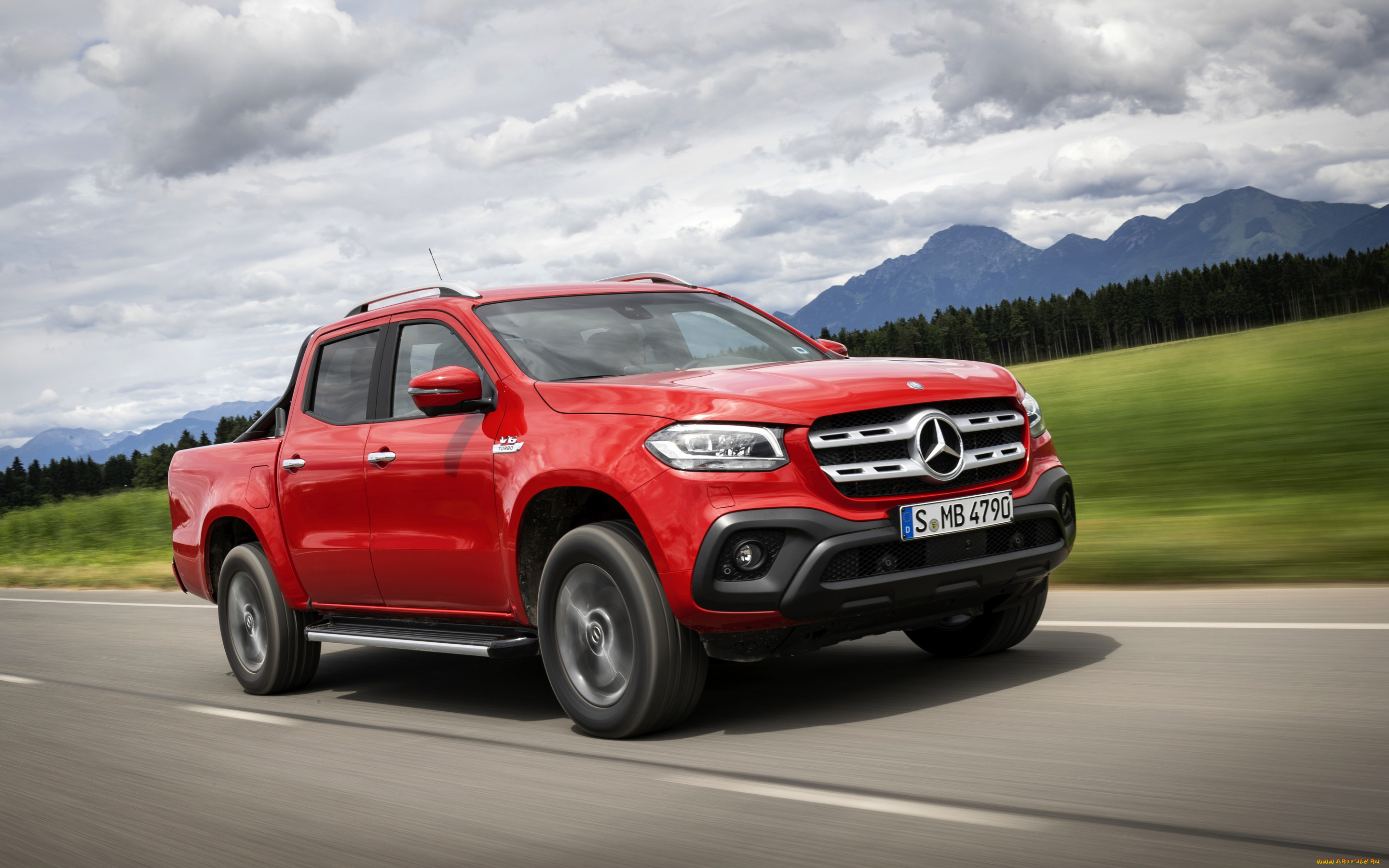 2018, mercedes-benz, x, class, автомобили, mercedes-benz, x-class, 2018, красный, пикап, вид, спереди, внедорожник, мерседес